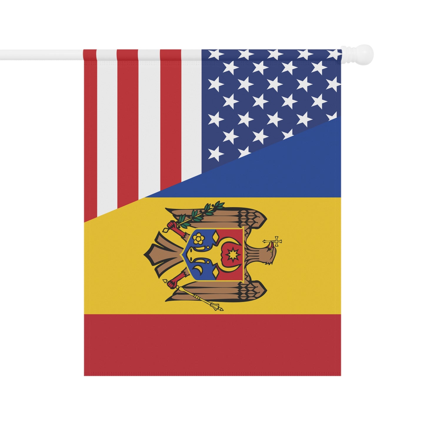 Moldovan American Flag Garden & House Banner