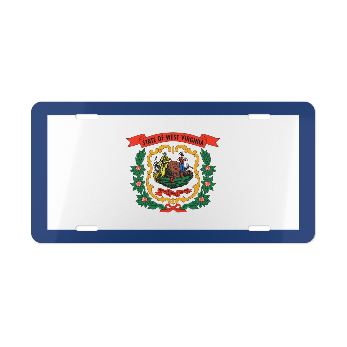 West Virginia State Flag, USA Vanity Plate