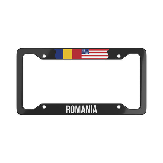Romania USA Flag Car Frame