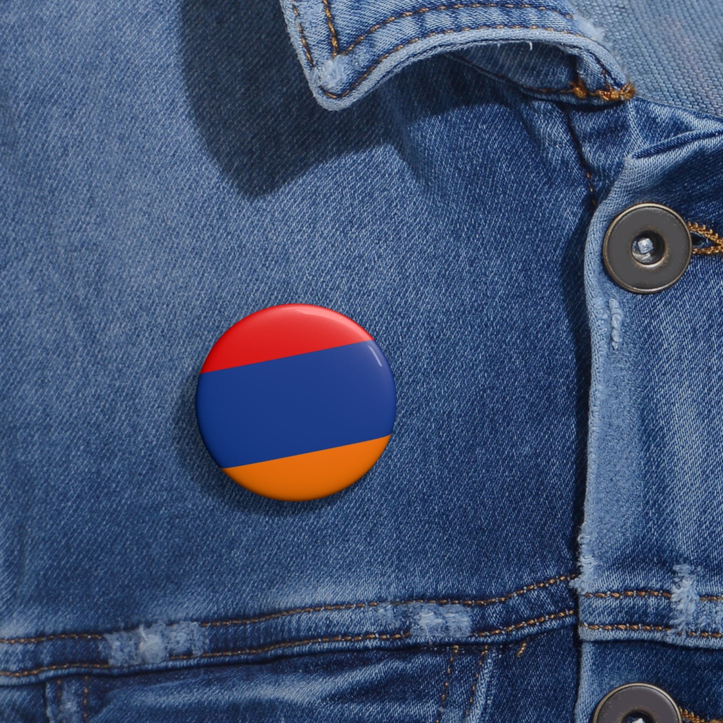 Armenian Flag Pin Buttons