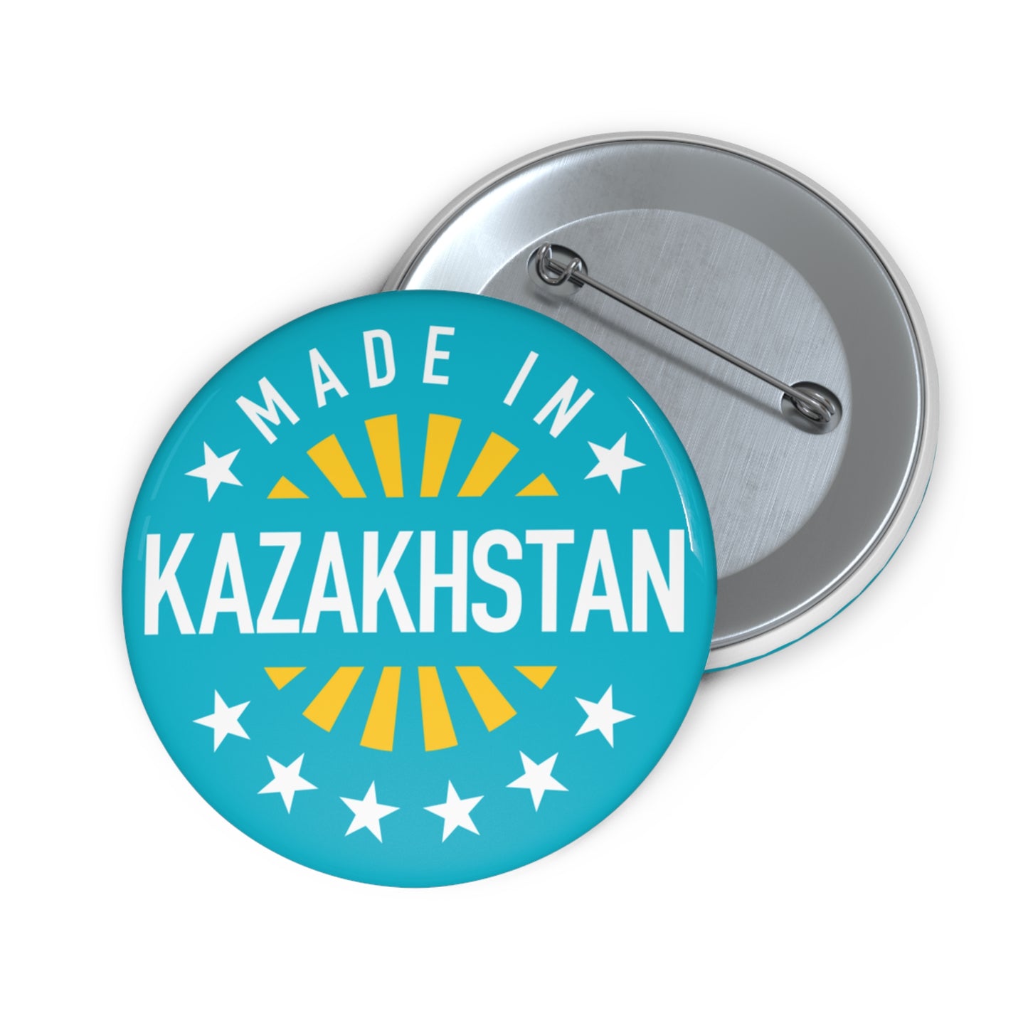 Made in Kazakhstan Pin Buttons