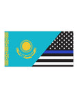 Kazakhs Support US Police Flag Bumper Stickers