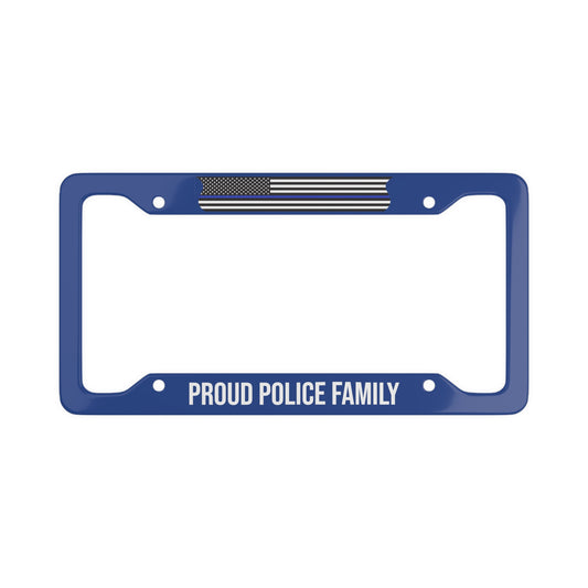 Proud Police Family License Plate Frame