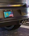 Kazakh American Flag Vanity Plate