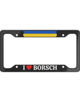 I LOVE BORSCH Ukraine with flag License Plate Frame