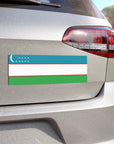Uzbekistan Flag Car Magnet