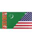 Turkmen American Flag Vanity Plate