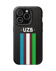 UZB Flag Stripes Phone Case