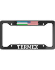 TERMEZ Uzbekistan with flag License Plate Frame