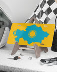 Kazakhstan Flag Map Vanity Plate