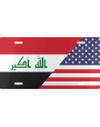 Iraq USA Flag Vanity Plate