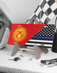 Kyrgyzstan New Flag/Thin Blue Line Flag Vanity Plate