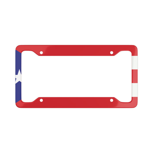 Puerto Rico Colorful Flag Car Plate Frame