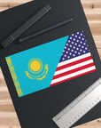 Kazakh American Flag Bumper Stickers