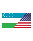 Uzbek American Flag Bumper Stickers