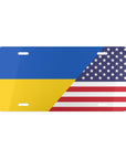Ukrainian American Flag Vanity Plate