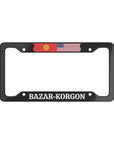 BAZAR-KORGON Kyrgyzstan with flag License Plate Frame