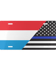 Luxembourg Us Law Enforcement Flag Vanity Plate