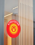 Kyrgyzstan Flag Round Vinyl Stickers
