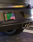 Turkmen American Flag Vanity Plate