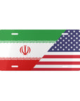 Iran USA Flag Vanity Plate