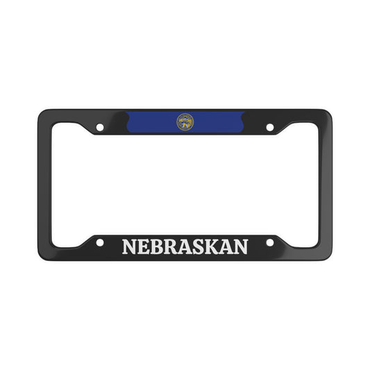 Nebraskan, Nebraska State, USA License Plate Frame