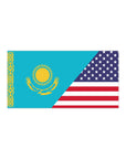 Kazakh American Flag Bumper Stickers