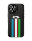 UZB Flag Stripes Phone Case