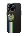 UZB Coat of Arms Flag Stripes Phone Case