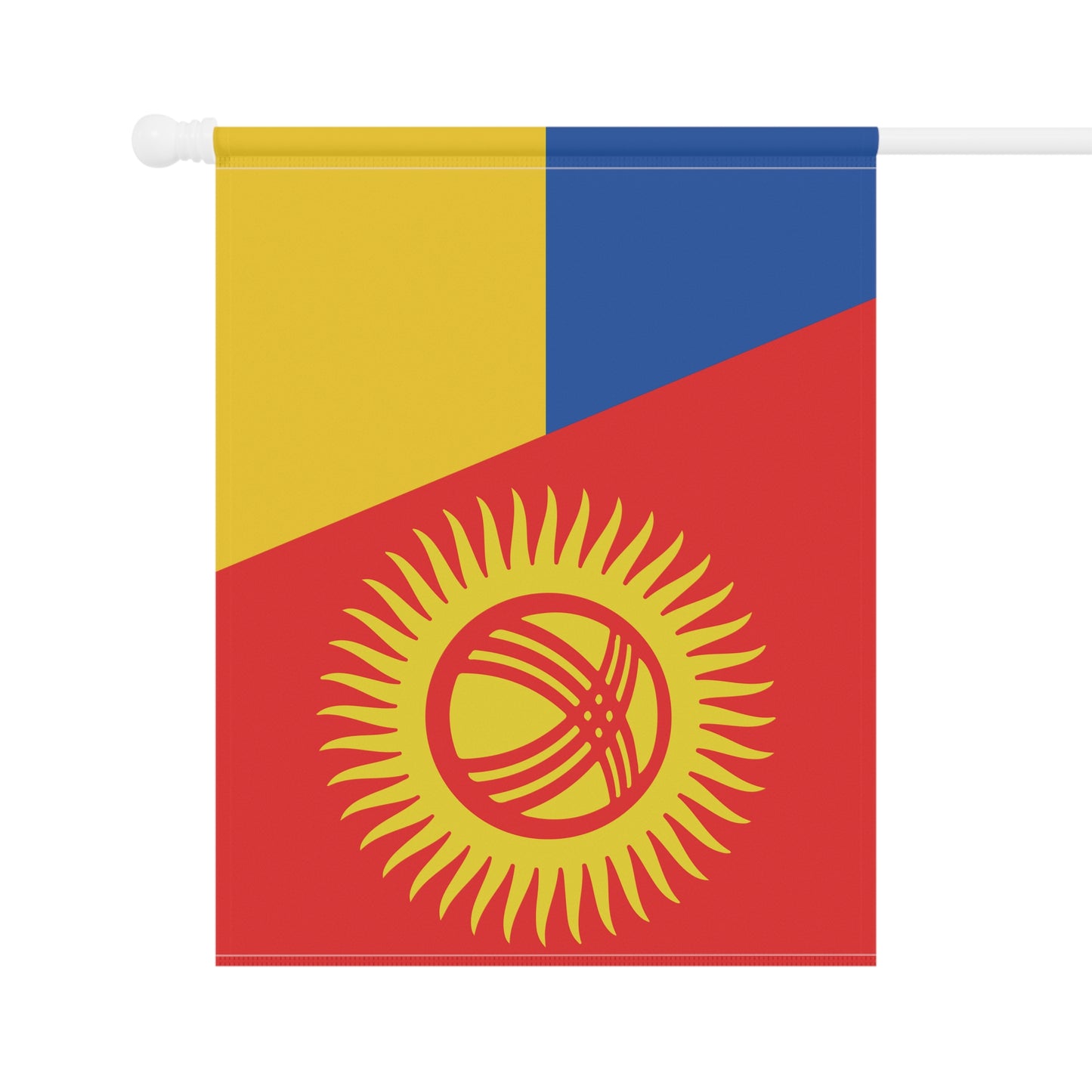 Kyrgyz Support Ukraine Flag Garden & House Banner