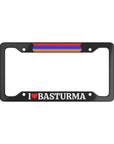 I LOVE BASTURMA Armenia with flag License Plate Frame