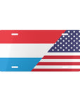Luxembourg USA Flag Vanity Plate