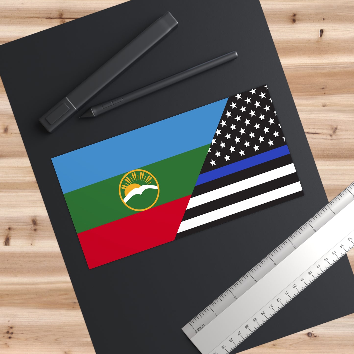 Karachay-Cherkessia Law Enforcement Appreciation Flag Bumper Sticker