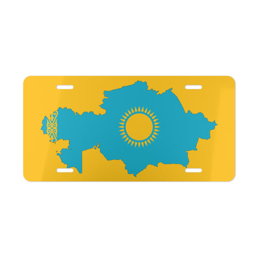 Kazakhstan Flag Map Vanity Plate