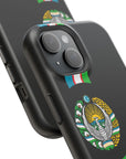 UZB Coat of Arms Flag Stripes Phone Case