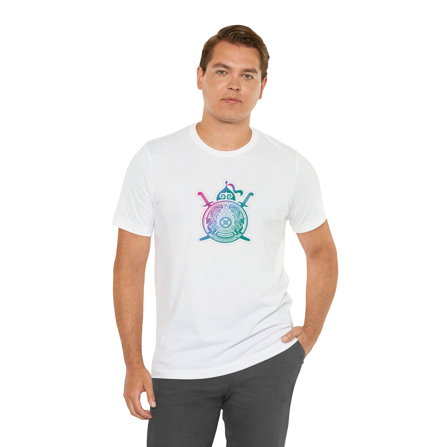 Nation KZ Front and Back Unisex Jersey Short Sleeve Tee