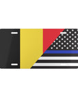 Belgium Us Law Enforcement Flag Vanity Plate