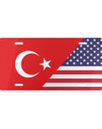 Turkish American Flag Vanity Plate