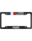 France USA Police Flag Car License Plate Frame