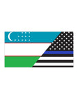 Uzbeks Support US Police Flag Bumper Stickers