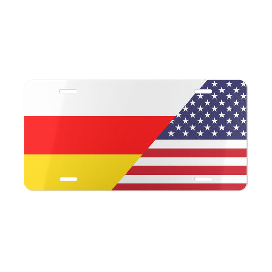 North Ossetia/USA Flag Vanity Plate