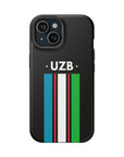 UZB Flag Stripes Phone Case