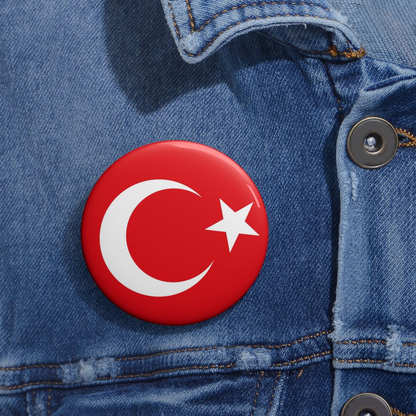 Turkey Flag Pin Buttons