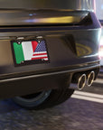 Italy USA Flag Vanity Plate