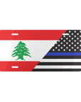 Lebanon Support Police Flag Vanity Plate