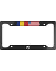Iasi Romania USA Flag Car License Plate Frame