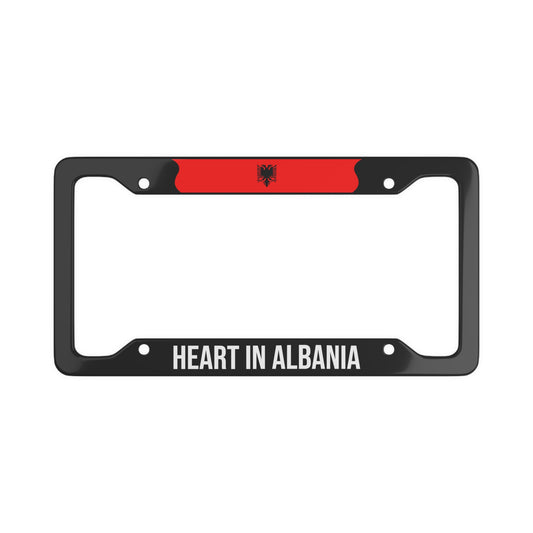 Heart in Albania Car Frame