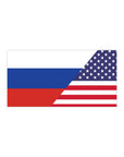 RUS/USA Flag Bumper Sticker
