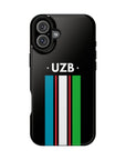 UZB Flag Stripes Phone Case