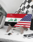 Iraq USA Flag Vanity Plate
